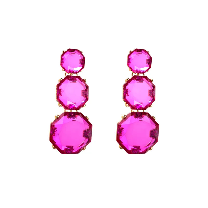Aretes Eyko transparentes Rosa