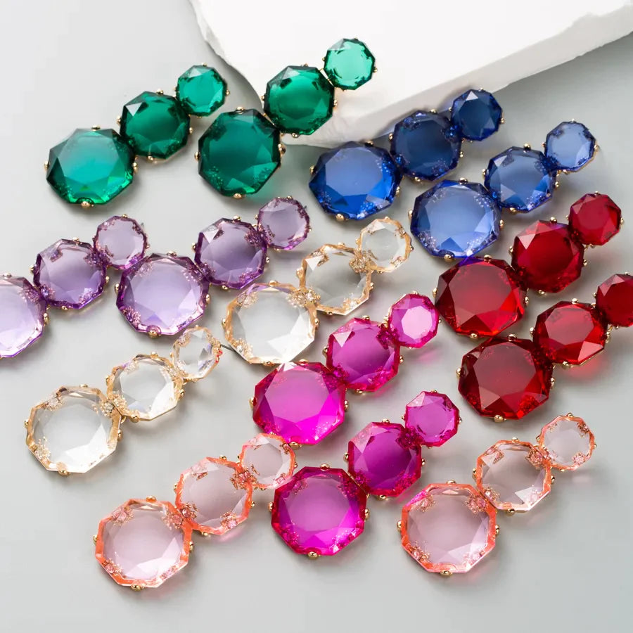 Copia de Aretes Eyko transparentes rojos