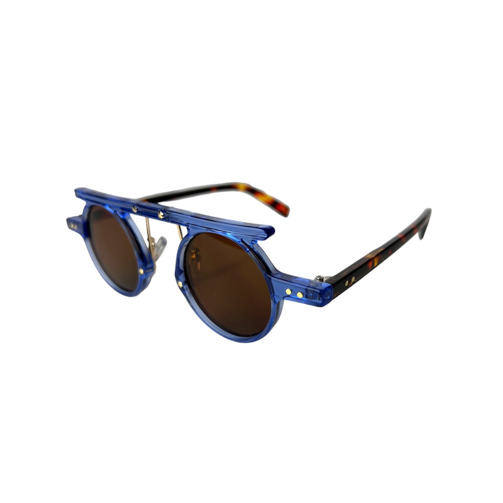 Lentes de sol redondos azules