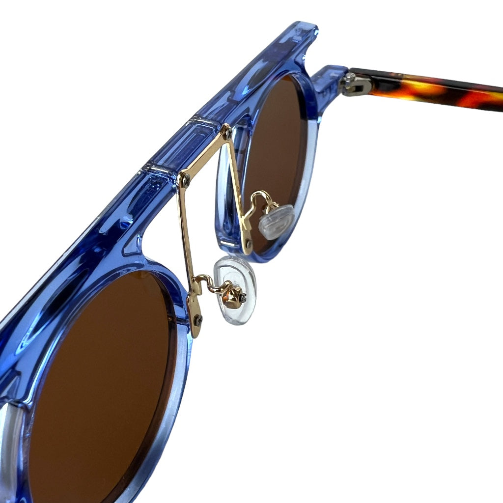 Lentes de sol redondos azules