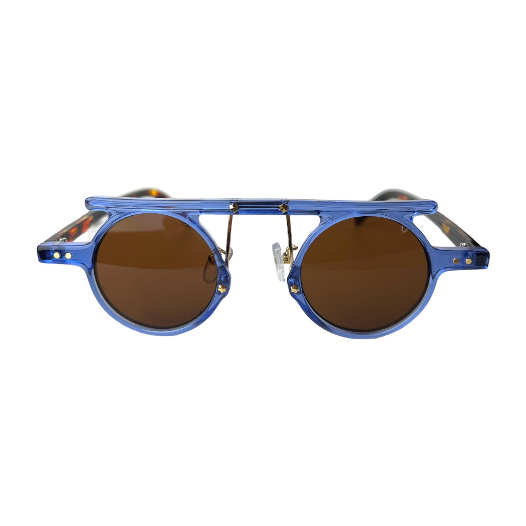 Lentes de sol redondos azules