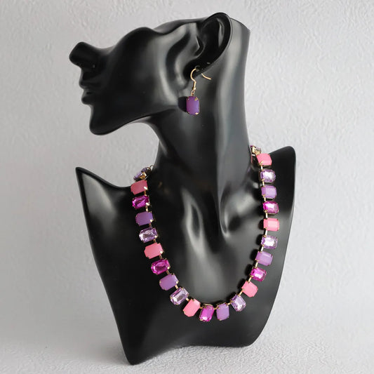 Set Collar y Aretes Dany Lilas
