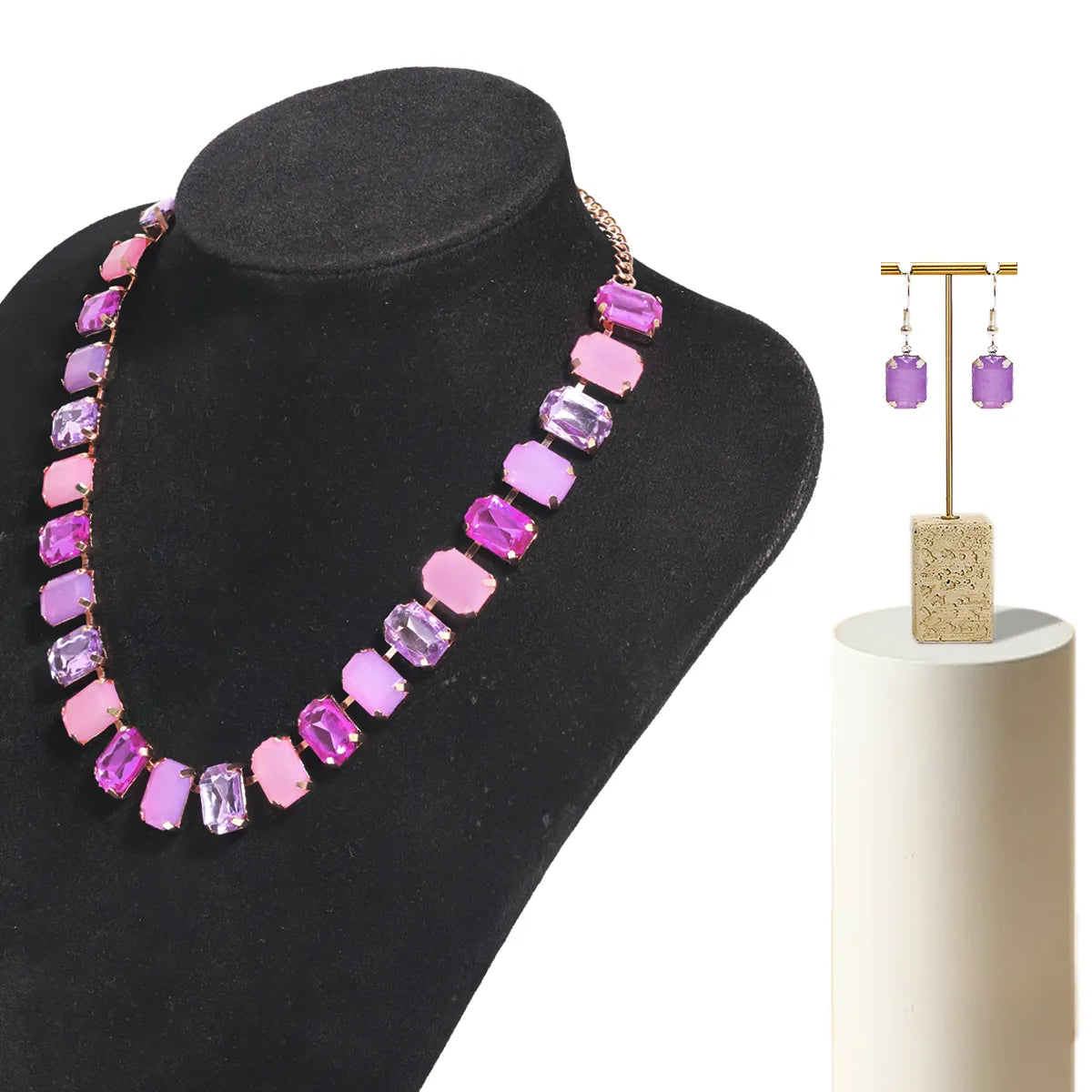 Set Collar y Aretes Dany Lilas