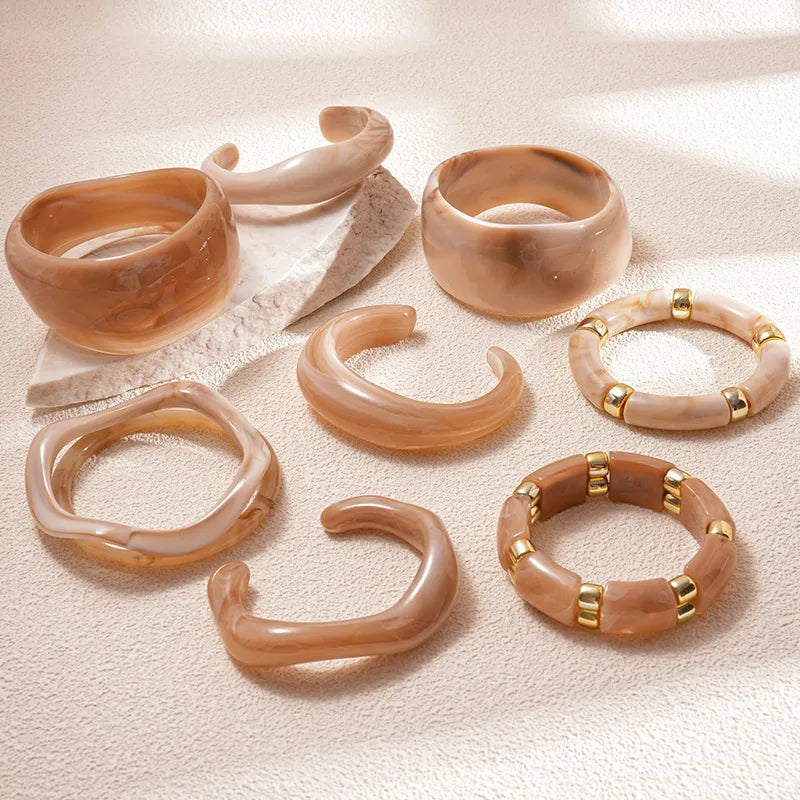 Brazalete Marble Nude Wave